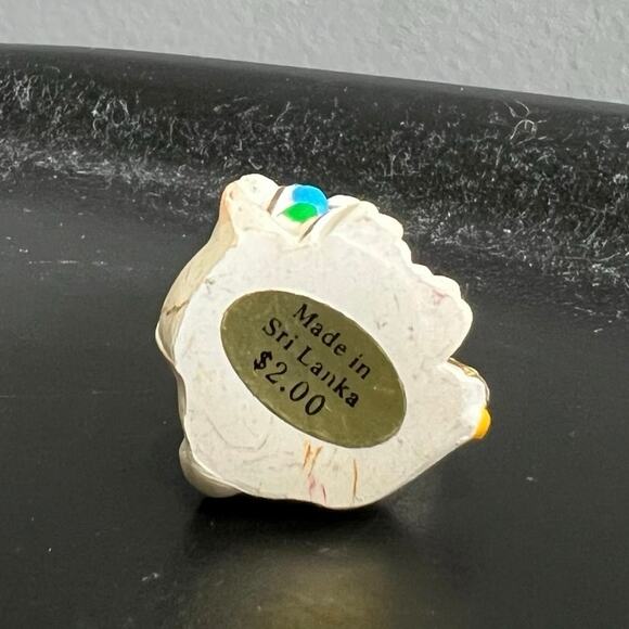 VTG Hallmark Merry Miniatures White Kitty Cat Wrapped in Christmas Lights 1985 - Picture 3 of 6